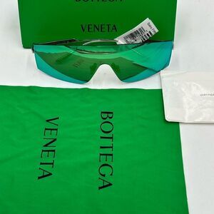 Men's Bottega Veneta futuristic shield sunglasses made in Italy